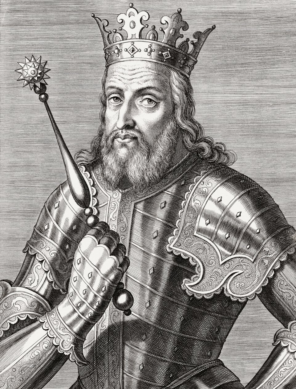 King Afonso IV of Portugal. Portrait. 作者 未知艺术家