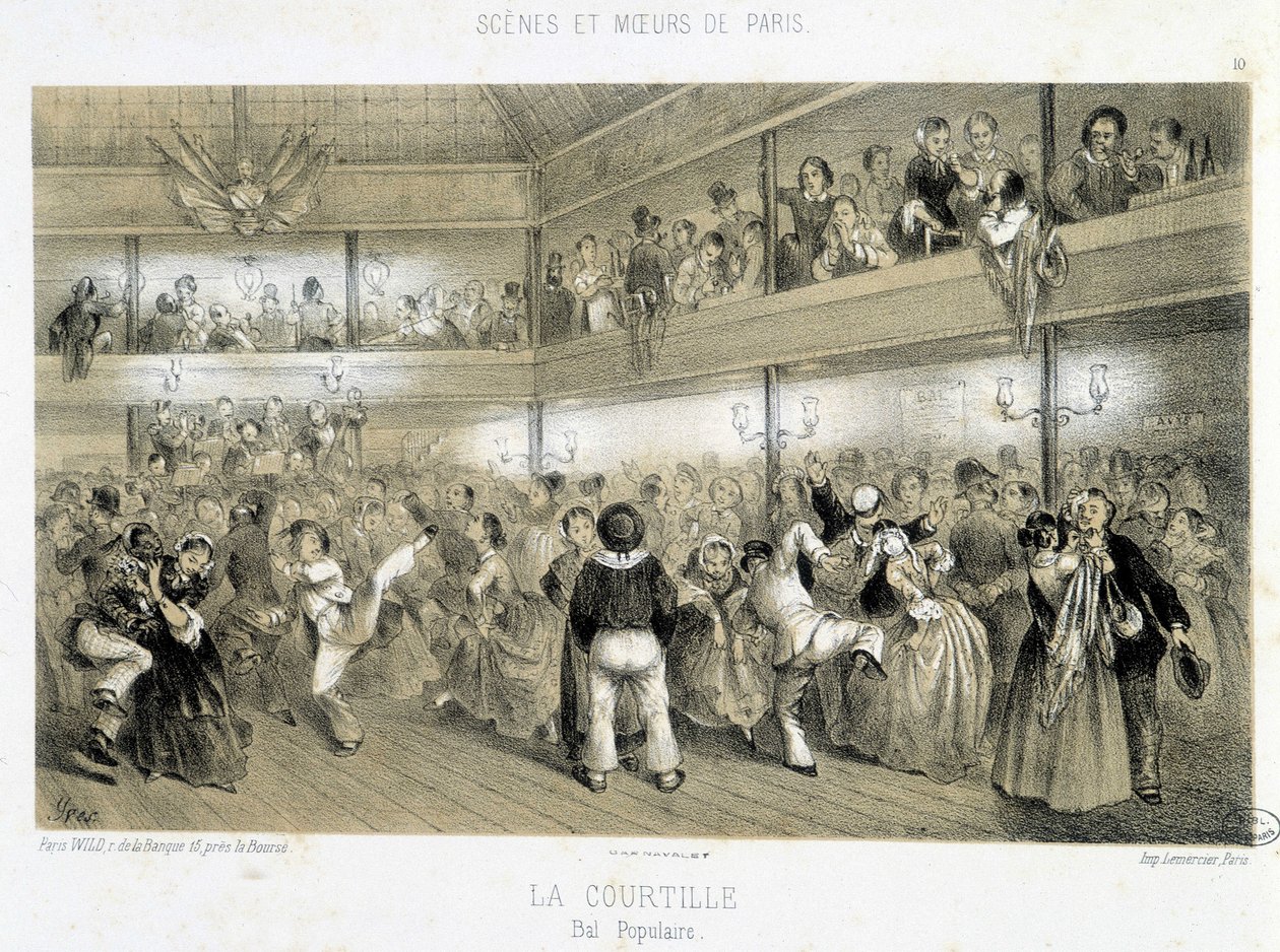 La Courtille: 民间舞会 - 19世纪 作者 未知艺术家