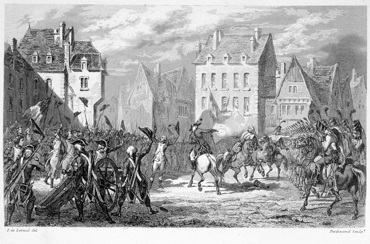瓦伦纳国民警卫队（1791年6月22日）--见 "法国国民警卫队的资料"（Fasttes de Gardes nationales de France）。 作者 未知艺术家