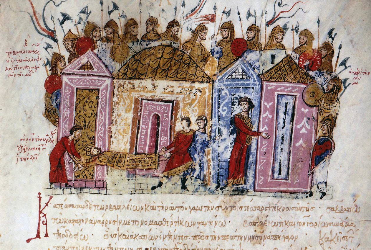 Varegue (Varangian) 陆军卫队（丹麦和瑞典维京人，他们走遍了东部领土的整个河流网络并建造了堡垒，远至里海，从而为即将成为国家的国家奠定了基础。俄罗斯）微型轮胎 d 作者 未知艺术家