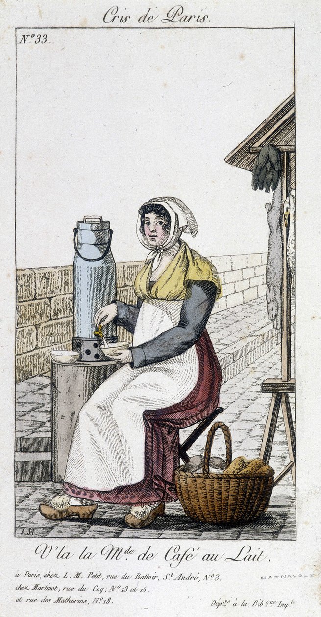 La merchant de café au lait - in "Cris de Paris 作者 未知艺术家