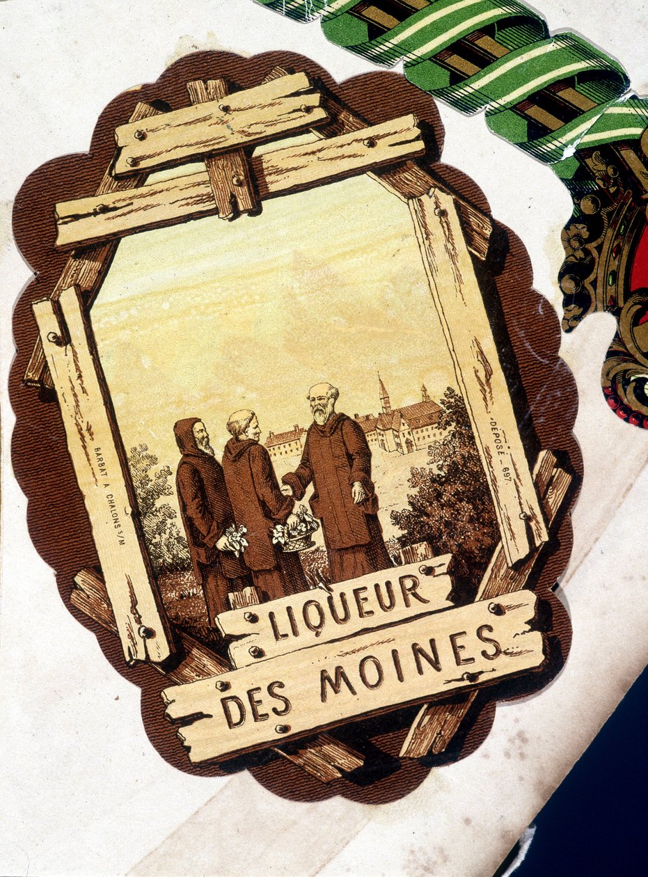 Liqueur des Moines "的标签，下同。19世纪。 作者 未知艺术家