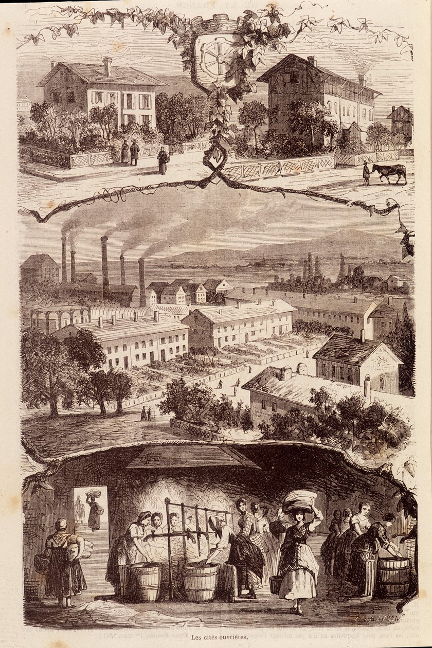 Labor cites in France in the 19th century. 作者 未知艺术家