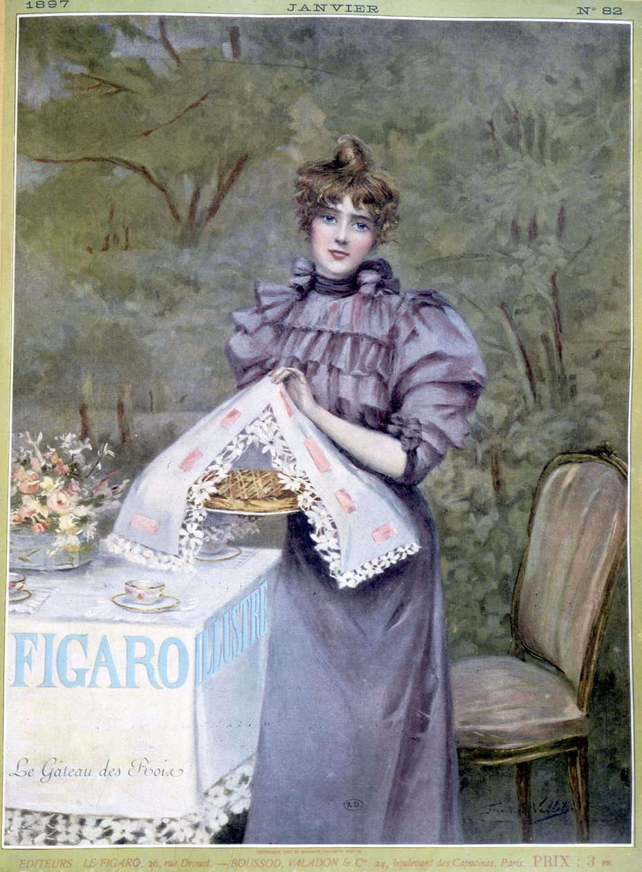 弗雷德里克·瓦莱 (Frédéric Vallet) 的 Le cake des rois - 在“费加罗插画”中，1897 年 1 月 作者 未知艺术家