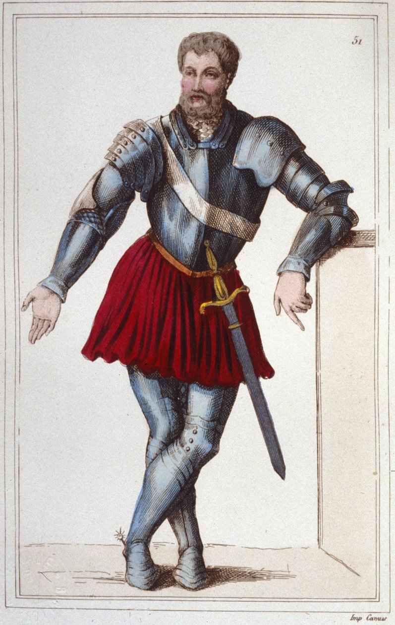 The Knight Bayard (1475-1524) 雕刻 1830 作者 未知艺术家
