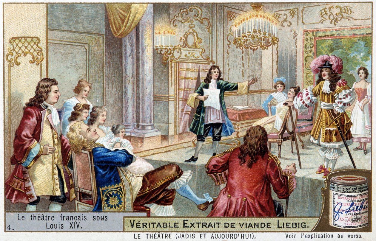 Le theatre francais sous Louis XIV (1638-1715) - Chromolithography Liebig 作者 未知艺术家