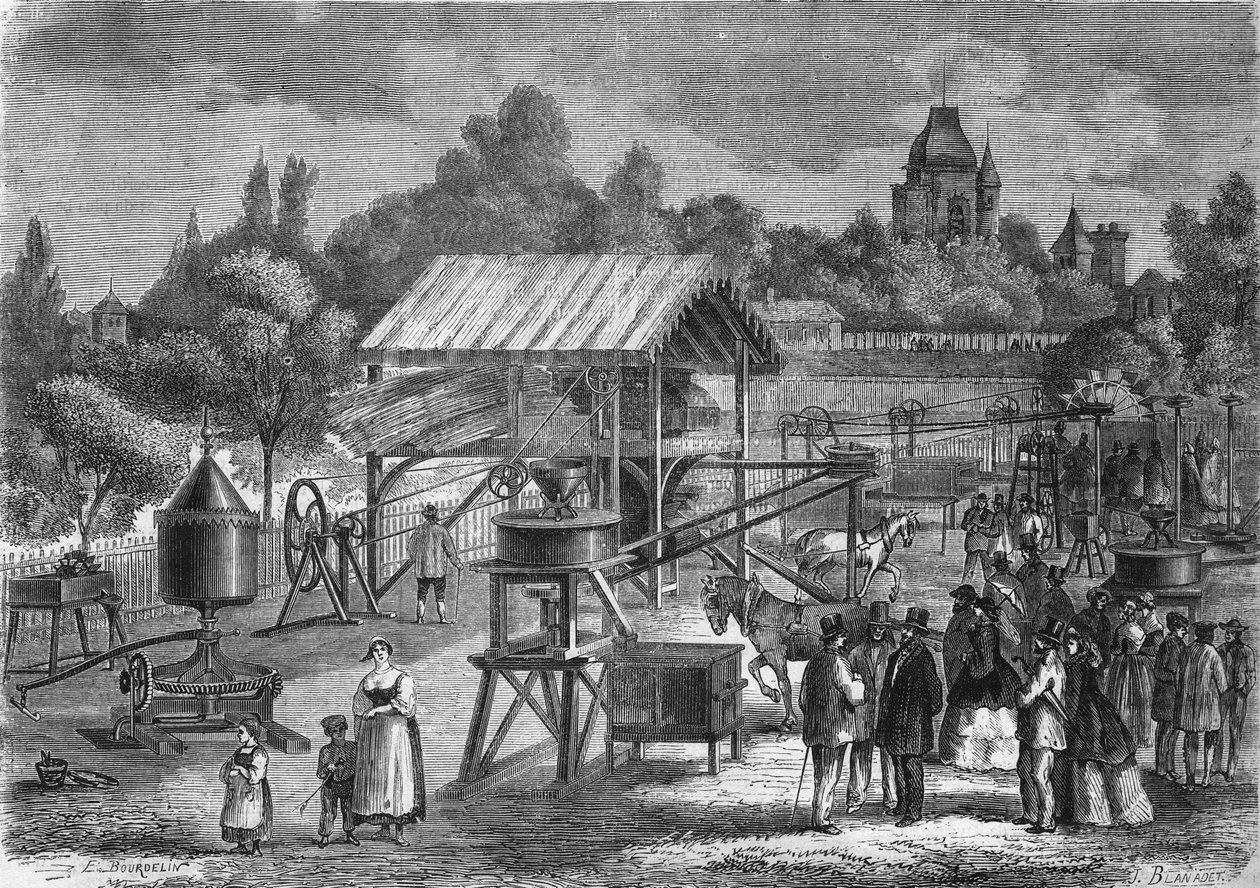 Les Machines agricoles由Joseph Pinet Jr.先生于1865年在Abilly（Indre et Loire）建造。 作者 未知艺术家