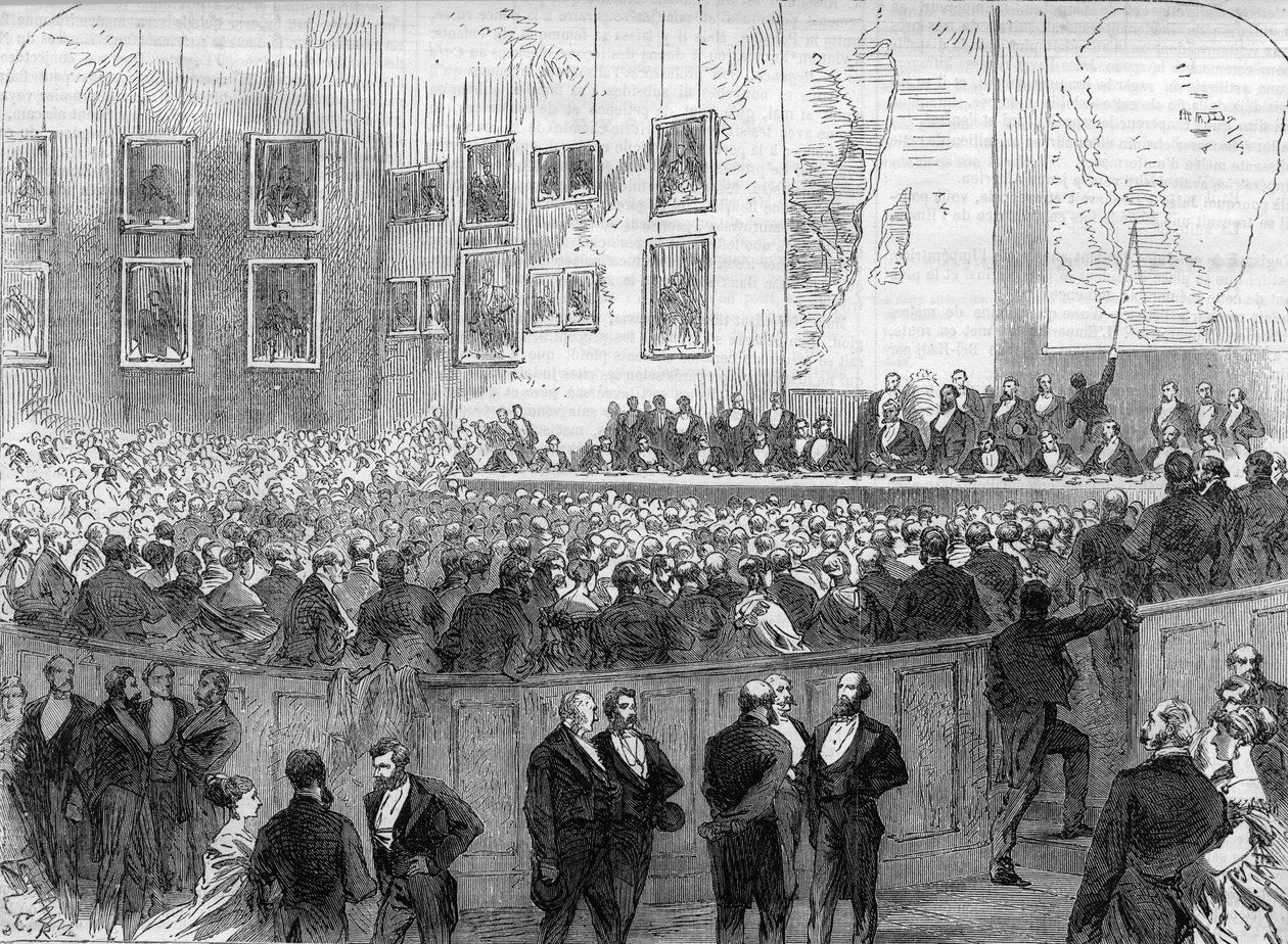 伦敦1868年.伦敦地理学会：大卫-利文斯通博士（1813-1873）的非洲之旅描述。 作者 未知艺术家