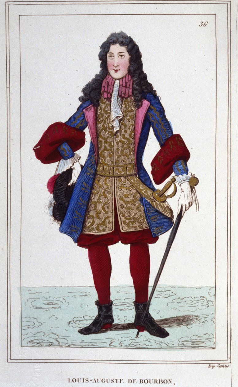 路易斯·奥古斯特·德·波旁 (Louis Auguste de Bourbon)，缅因州公爵 (1670-1736)。 法国王子。 作者 未知艺术家
