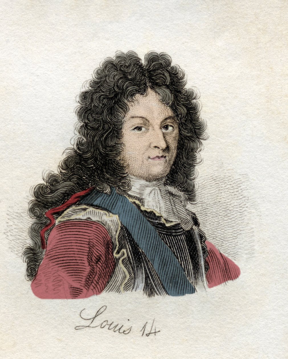 路易十四（Louis Dieudonne 1638-1715）法国和纳瓦拉国王。 摘自 1825 年出版的《克拉布斯历史词典》一书 作者 未知艺术家