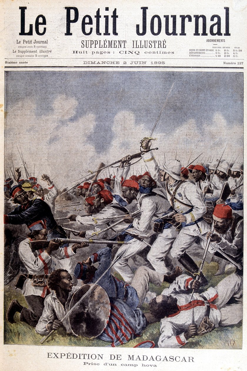 Madagascar Expedition: take of a camp hova - in “” Le Petite Journal”” of 02/06/1895 作者 未知艺术家
