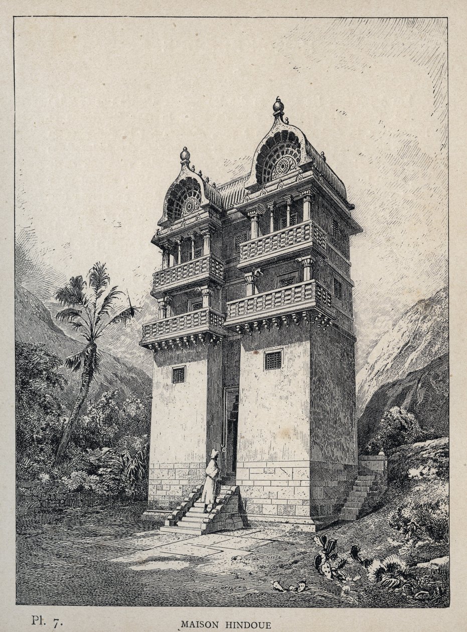 印度教之家--1889年雕刻于 "Histoire de habitation humaine à l