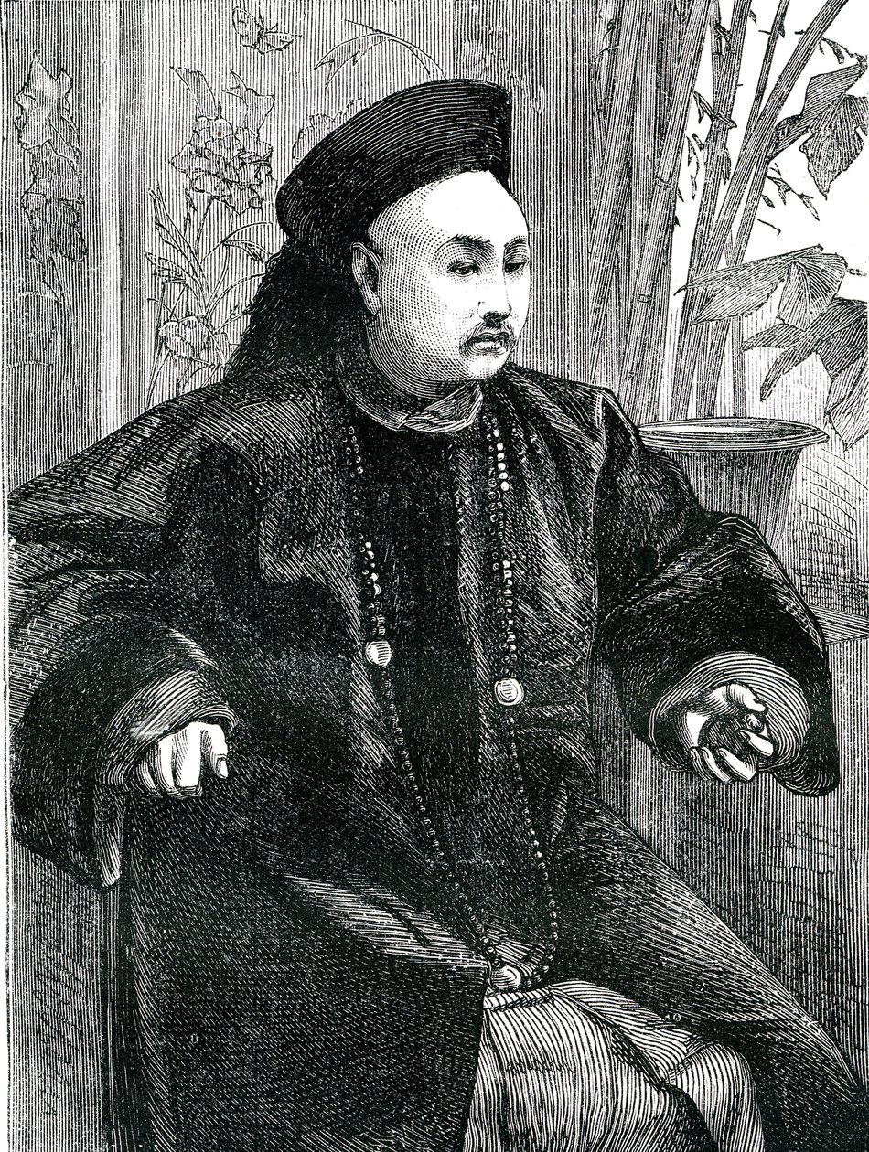 普通话忠孝（Chung How），雕刻，1868 年 作者 未知艺术家