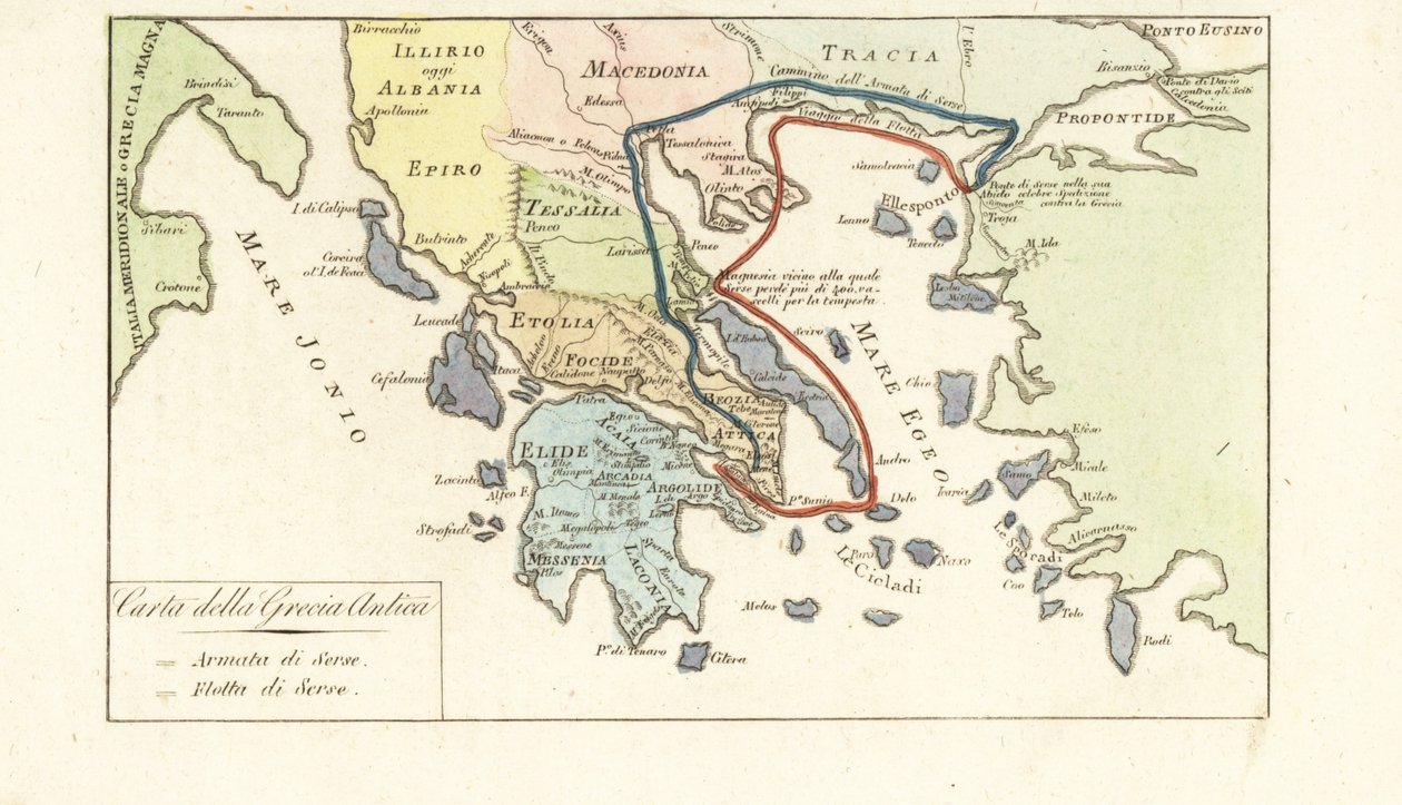 Map of Ancient Greece 作者 未知艺术家
