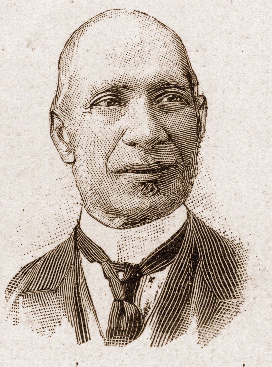 1895年的法兰西学院成员：爱德华-赫夫（1835-1899）的画像，法国记者和政治家。 作者 未知艺术家