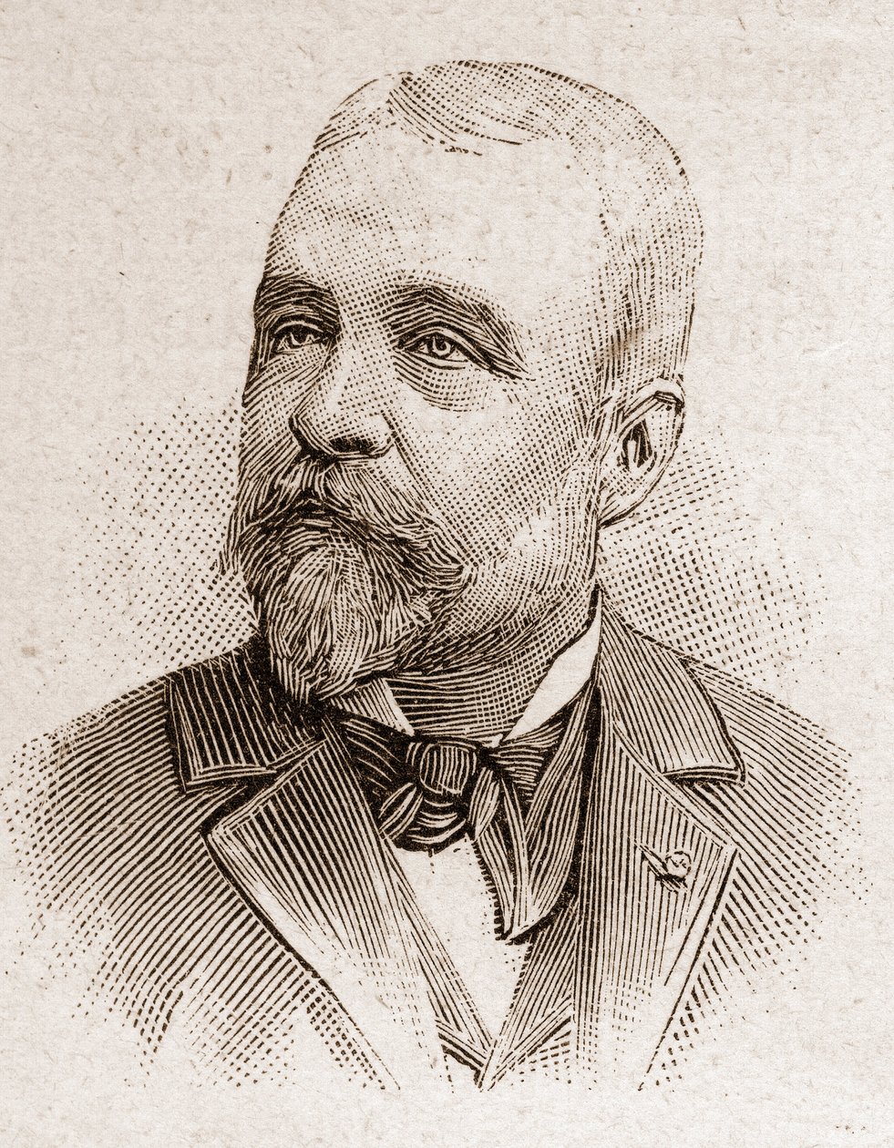 1895年的法兰西学院成员：法国历史学家欧内斯特-拉维斯（1842-1922）的画像。 作者 未知艺术家