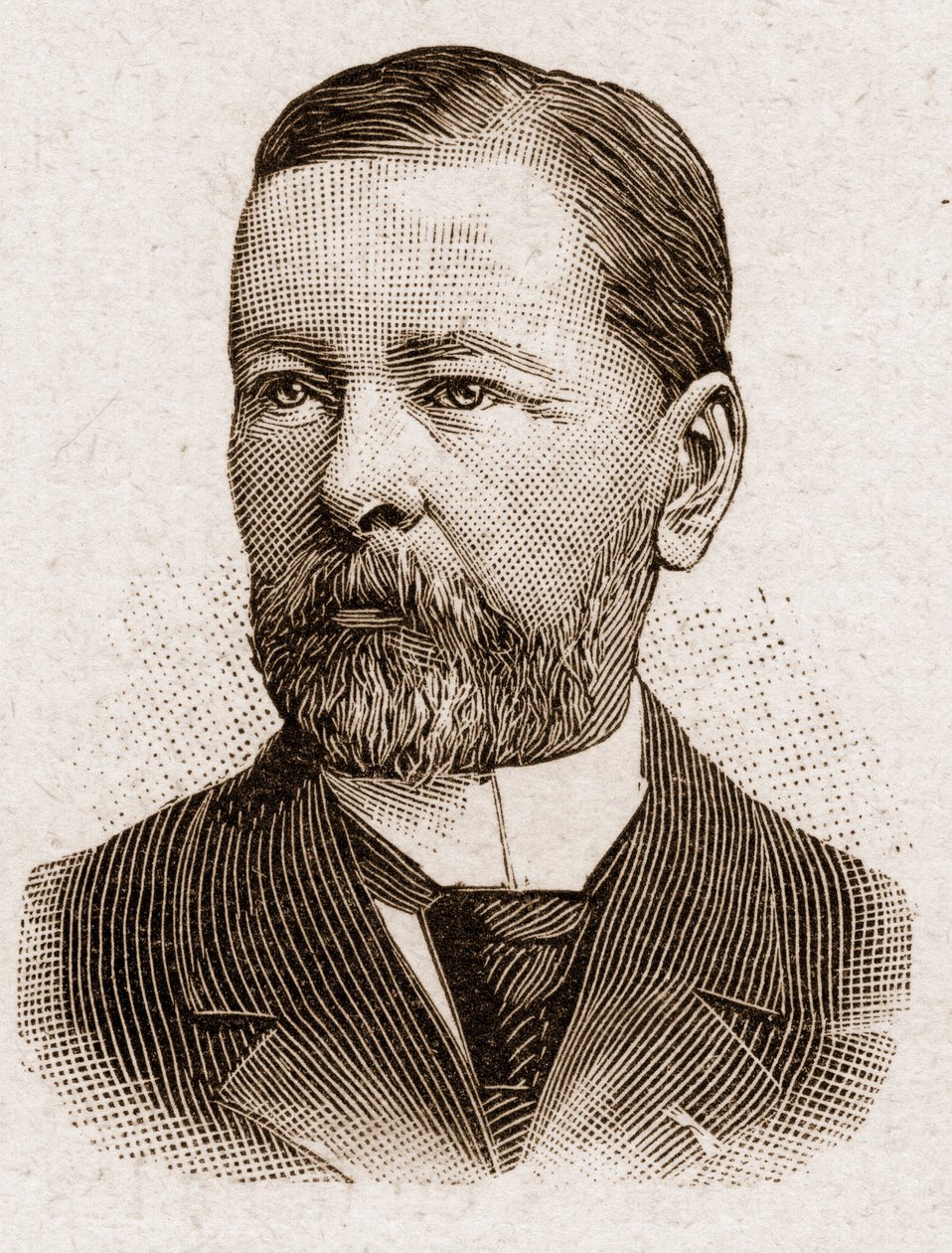 1895年的法兰西学院成员：法国历史学家保罗-修罗-丹金（Thureau-Dangin）的画像。 作者 未知艺术家