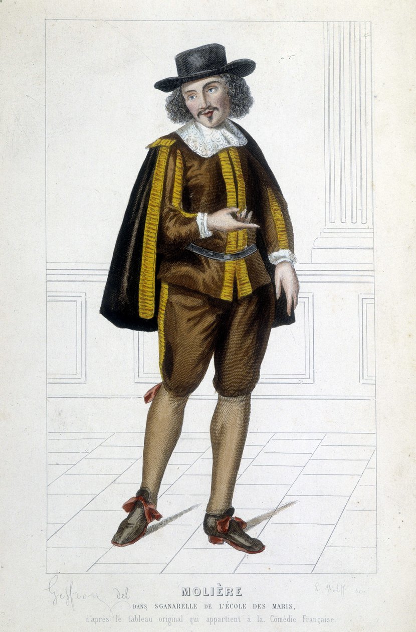 Molière in the role of Sganarelle in the play “The school of husbands”” 作者 未知艺术家