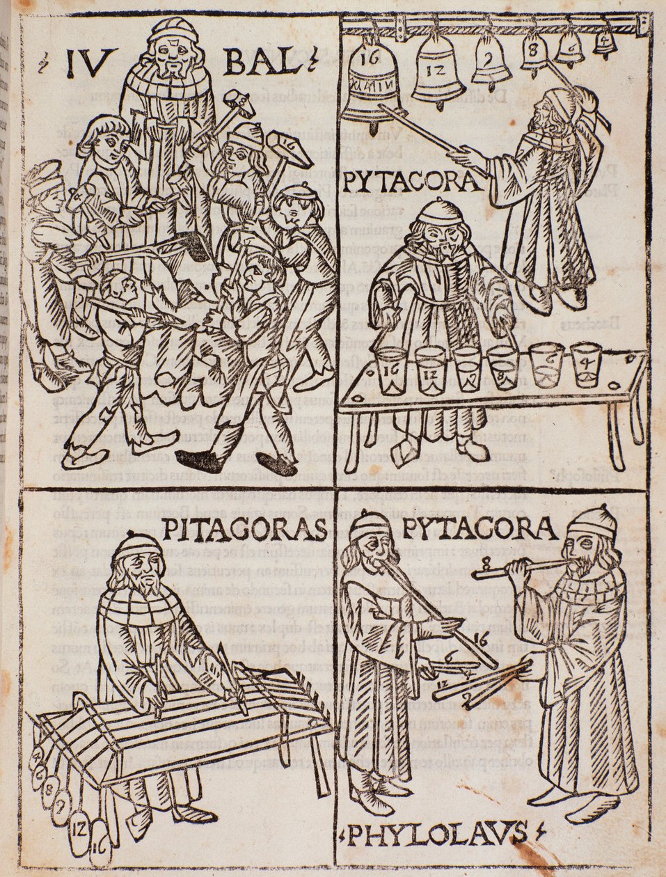 Musical theories of Pythagoras. Page taken from Theorica Musicae by Franchino Gaffurio 作者 未知艺术家