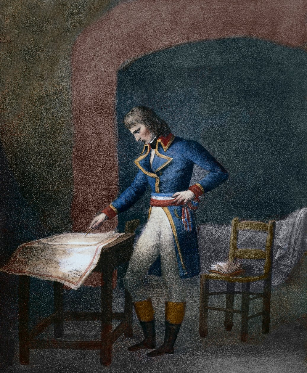 拿破仑一世-波拿巴（1769-1821）在罗伯斯庇尔倒台后，于1794年8月10日在安提布的卡雷堡 - 拿破仑-波拿巴，安提布卡雷堡的囚犯，1794年8月 作者 未知艺术家