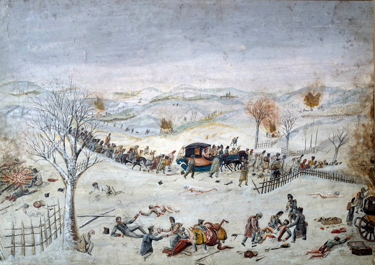 拿破仑战争: 俄国人的撤退情节 (1812 - 1813) 作者 未知艺术家