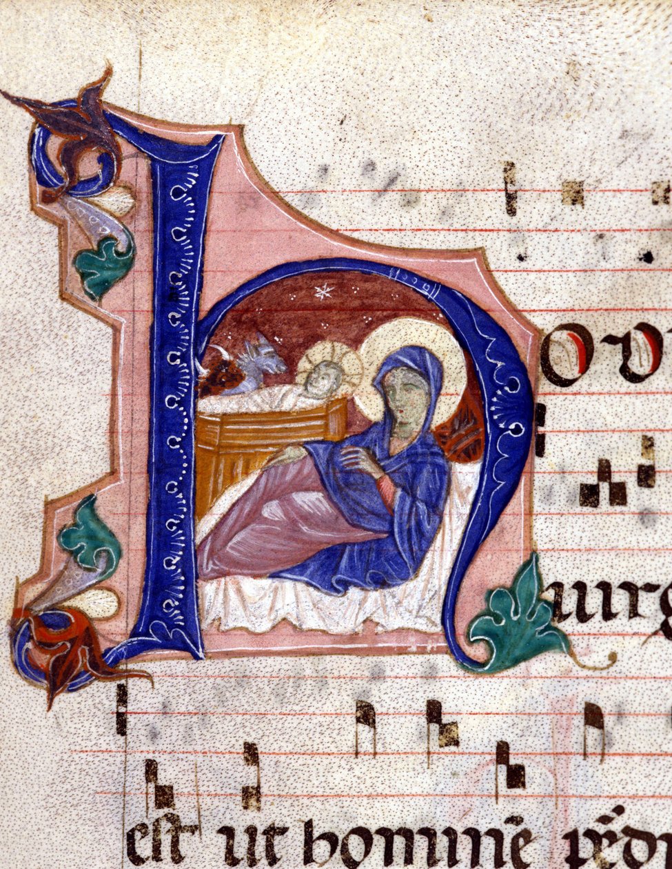 Nativity. 14th century choral. 作者 未知艺术家