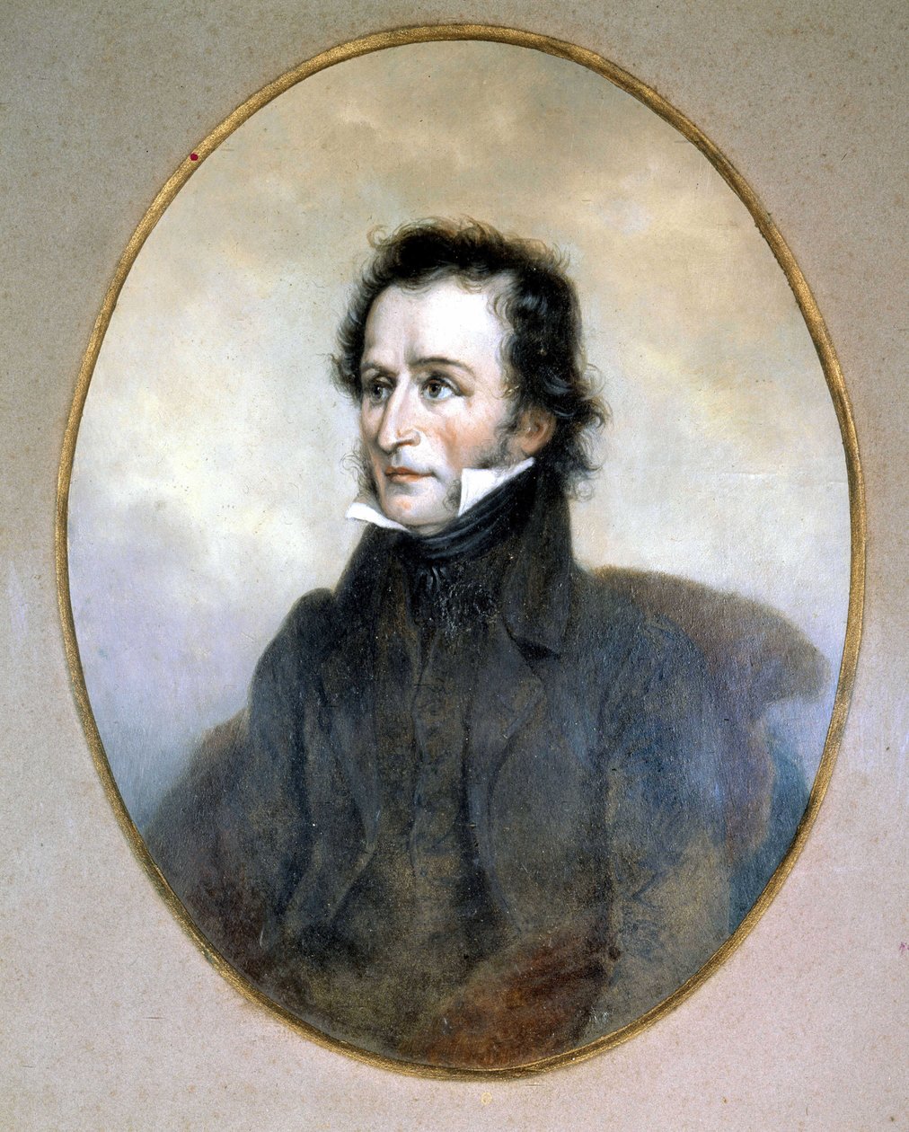 Niccolo Paganini (1782 - 1840). Watercolour. Scala Museum, Milan. 作者 未知艺术家