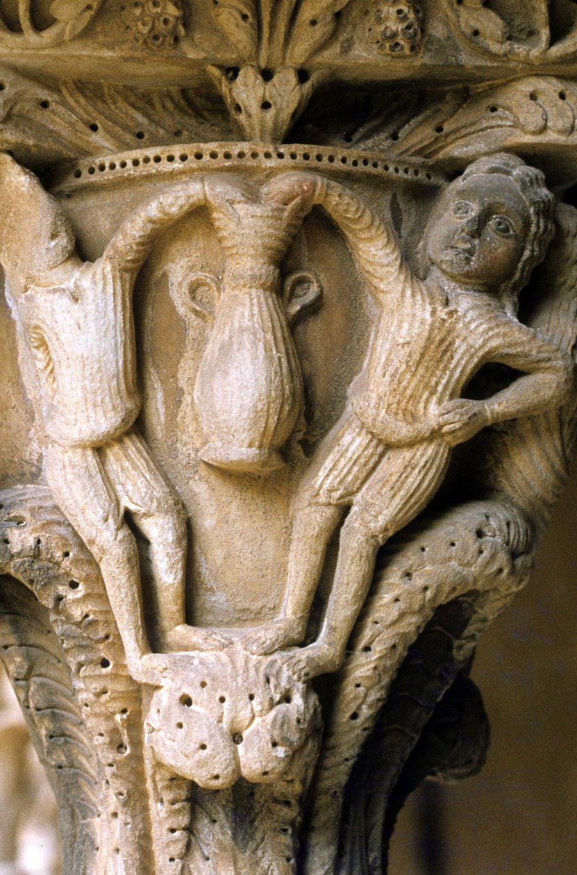 Norman Art in Monreale (Sicily): capitals of the Cloitre des Benedictins. 作者 未知艺术家