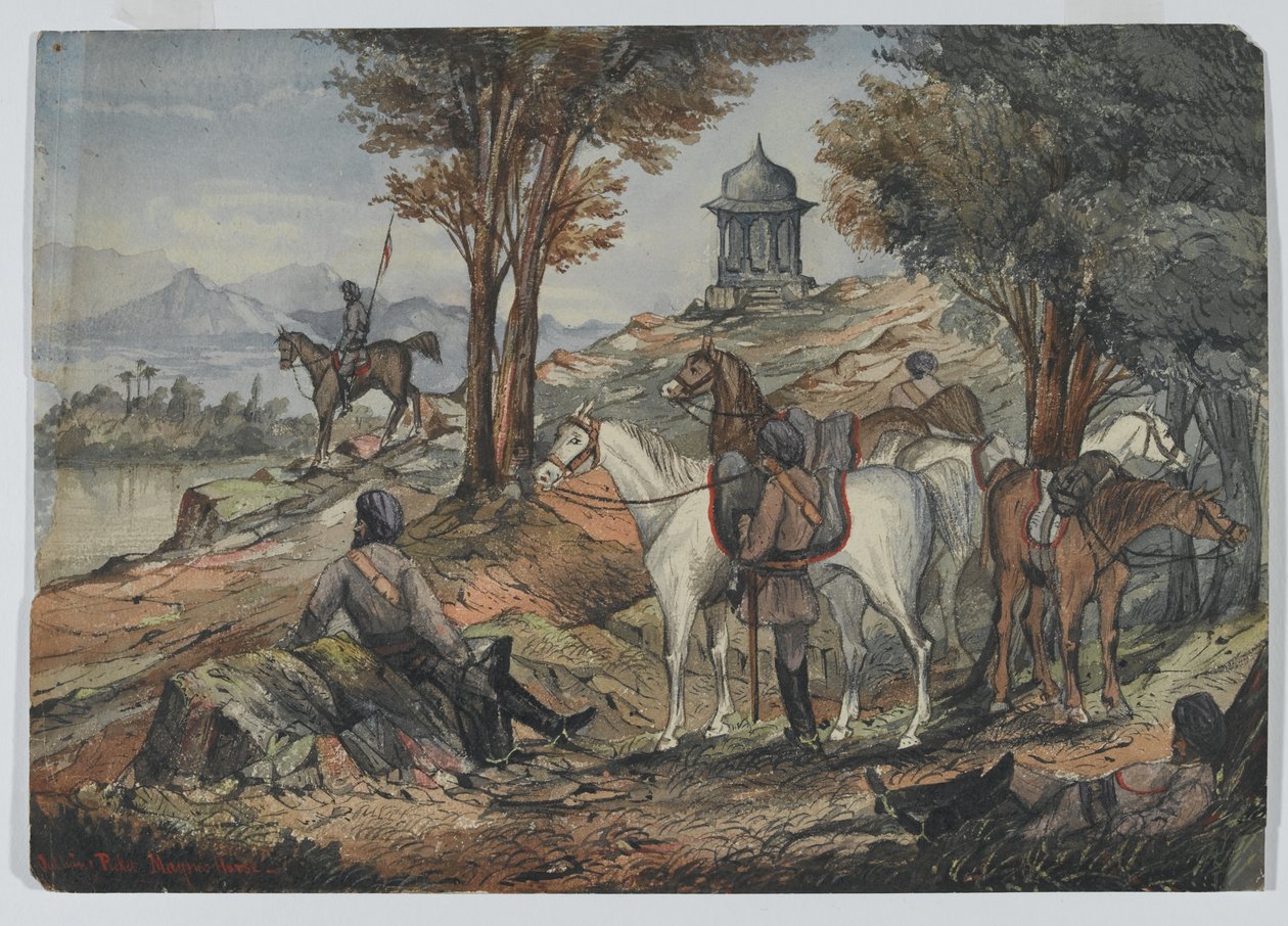 Outlying Picket, Maynes Horse, Central India Horse 作者 未知艺术家