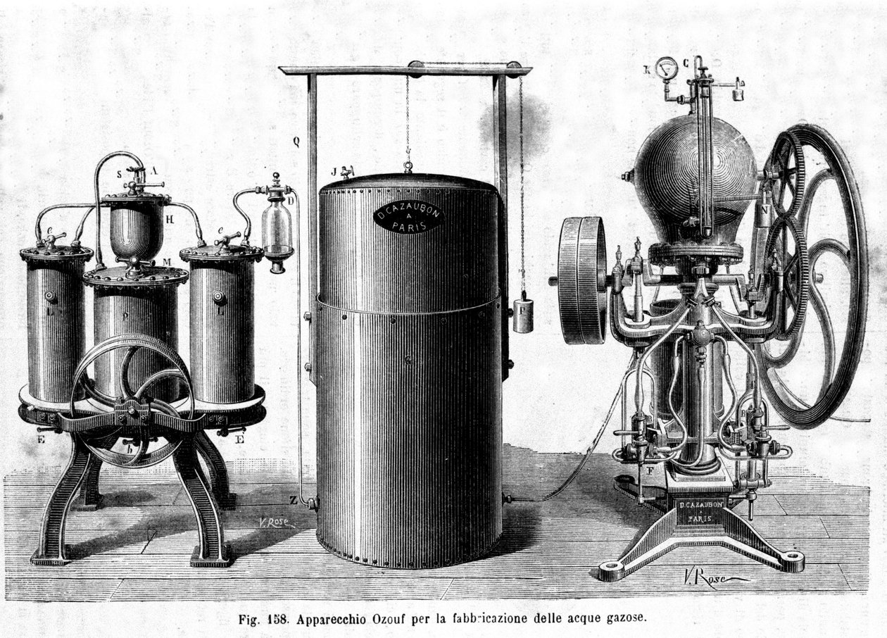 Ozouf apparatus for the manufacture of carbonated water. 作者 未知艺术家