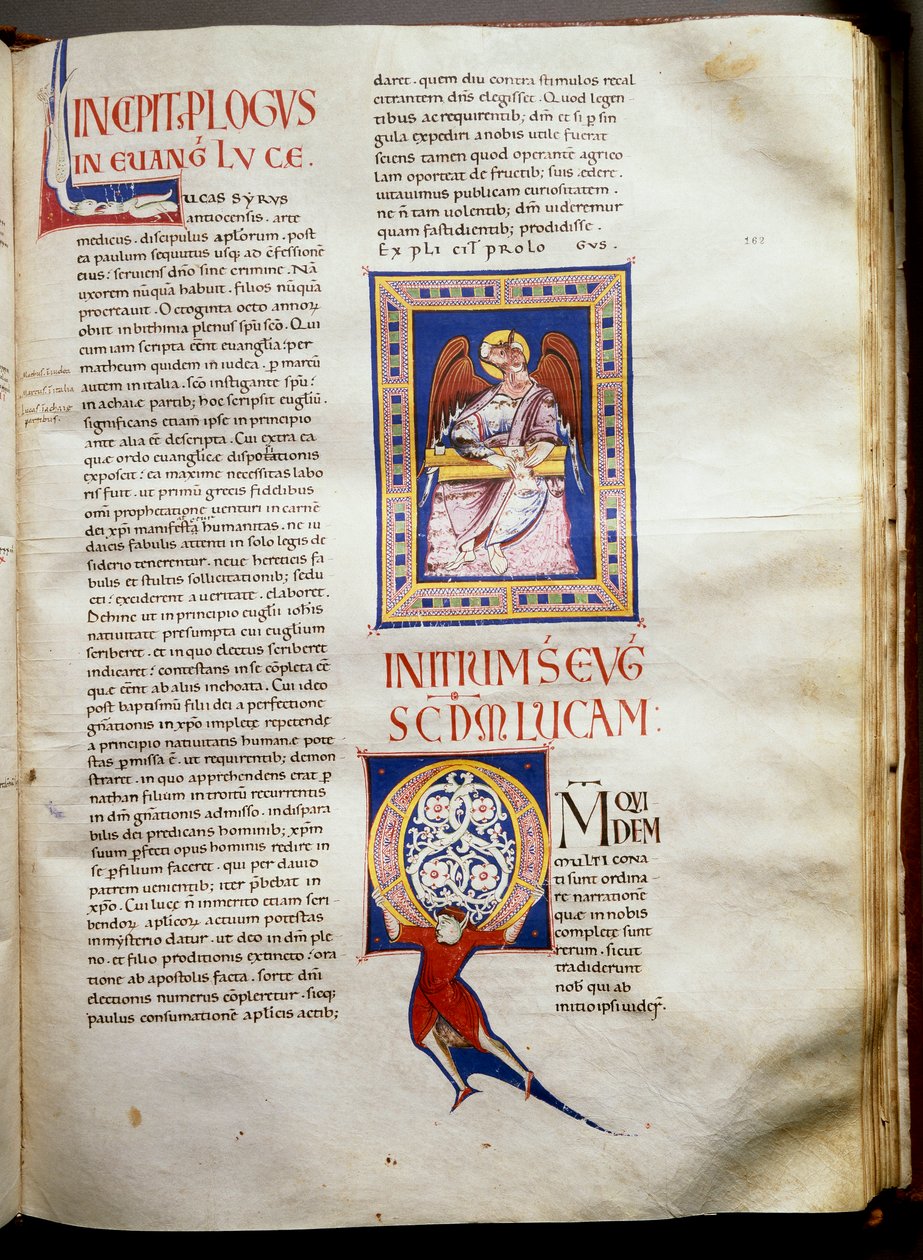 12世纪初的一本彩绘圣经（Ms.723-Foglio 162r.）的页面。Dim.52.8x38厘米 罗马，卡萨纳坦斯图书馆 作者 未知艺术家