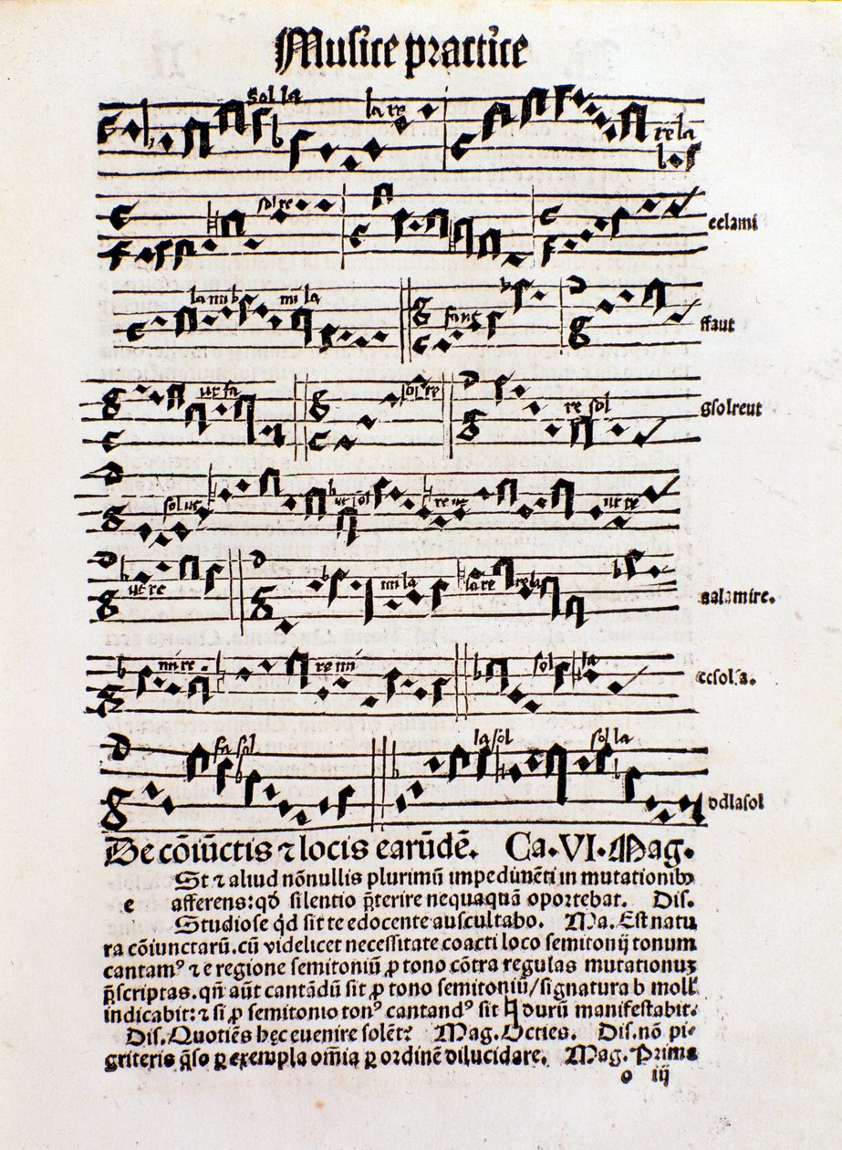 Page on music theory from Margarita philosophica 作者 未知艺术家