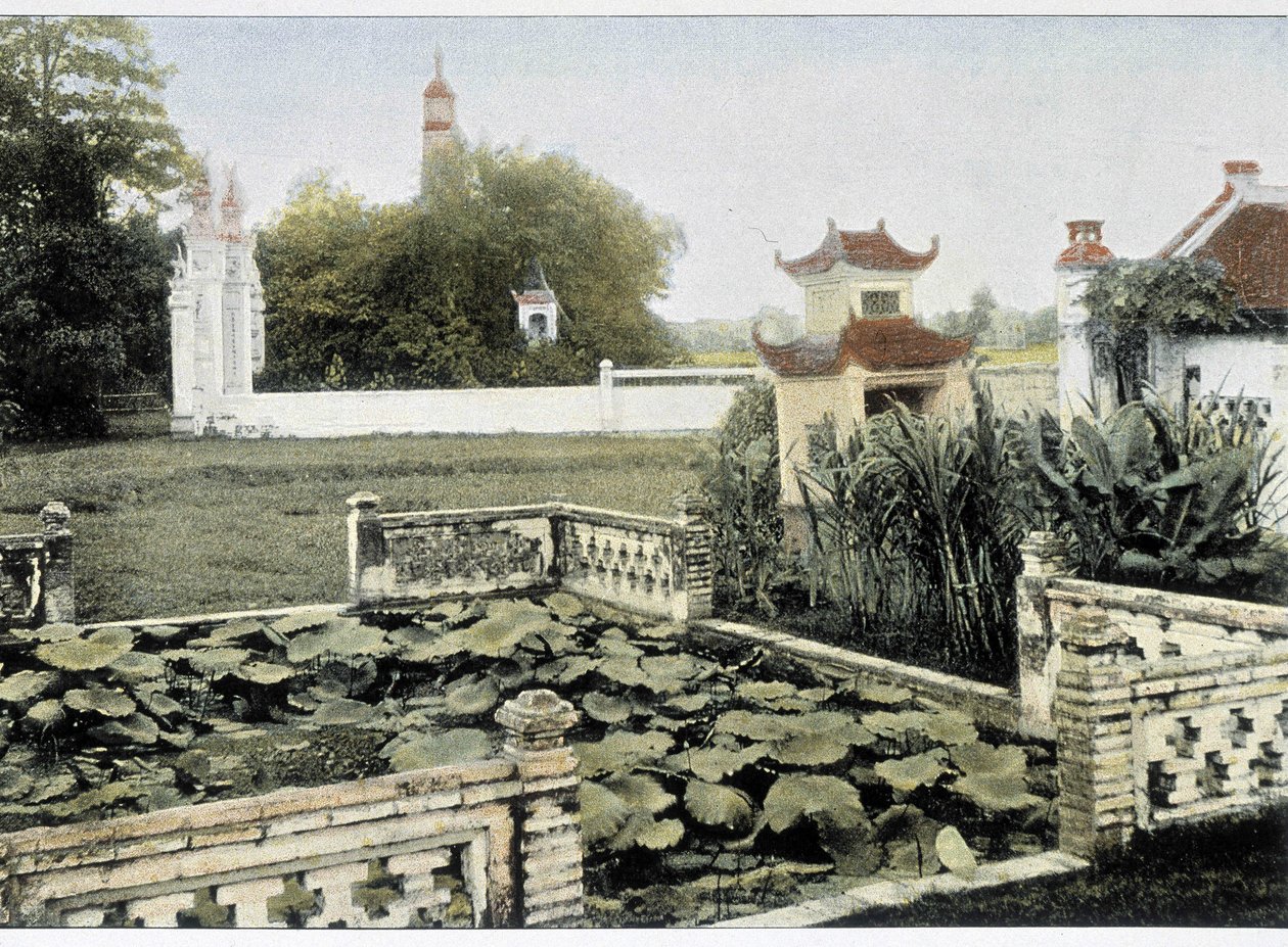 河内毛笔宝塔 - 在“环游世界”中，19 世纪后期。 作者 未知艺术家