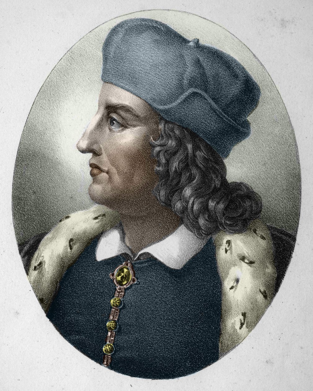 腓力二世（1165-1223），卡佩特国王，被称为奥古斯都。(Philip Augustus)。 作者 未知艺术家