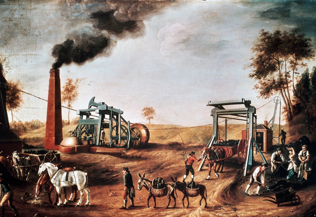 坑道头，约1800年，由一个未知的艺术家画的，布面油画，95 x 153厘米，英国 作者 未知艺术家