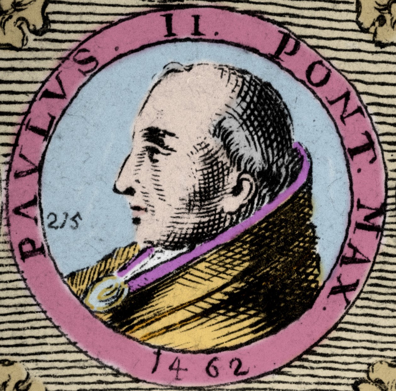 教皇保罗二世 (Paolo) 做 Pietro Barbo, Paul (1417-1471)。 19 世纪的雕刻 作者 未知艺术家