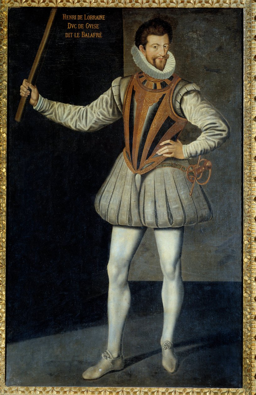 洛林的亨利一世全长肖像，Duke de Guise dit le Scalafre 作者 未知艺术家