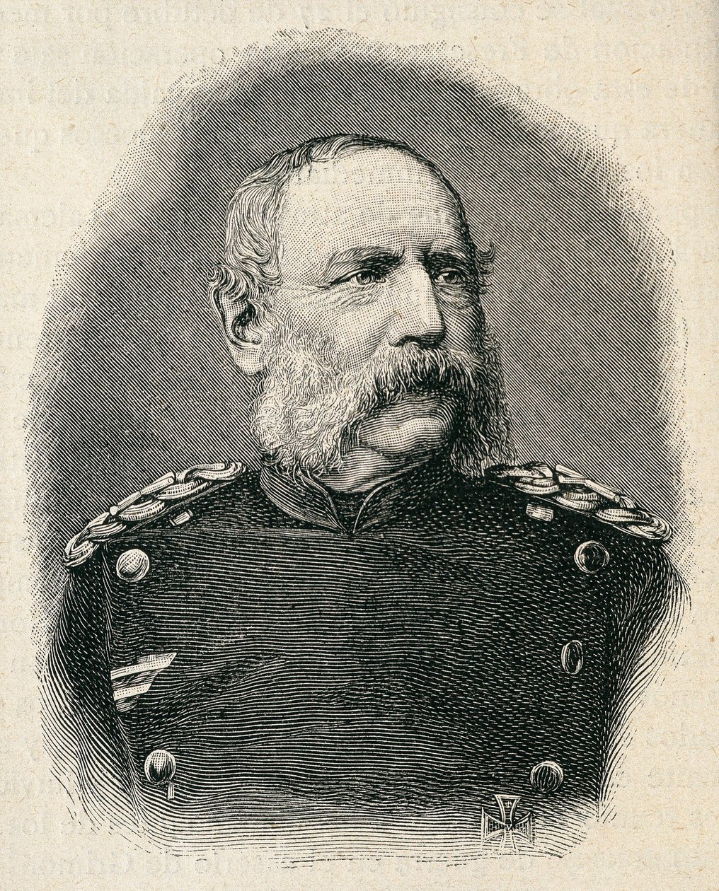 阿尔贝特-萨克森国王（1828-1902）的肖像，参加色当战役的士兵。 雕刻品 作者 未知艺术家
