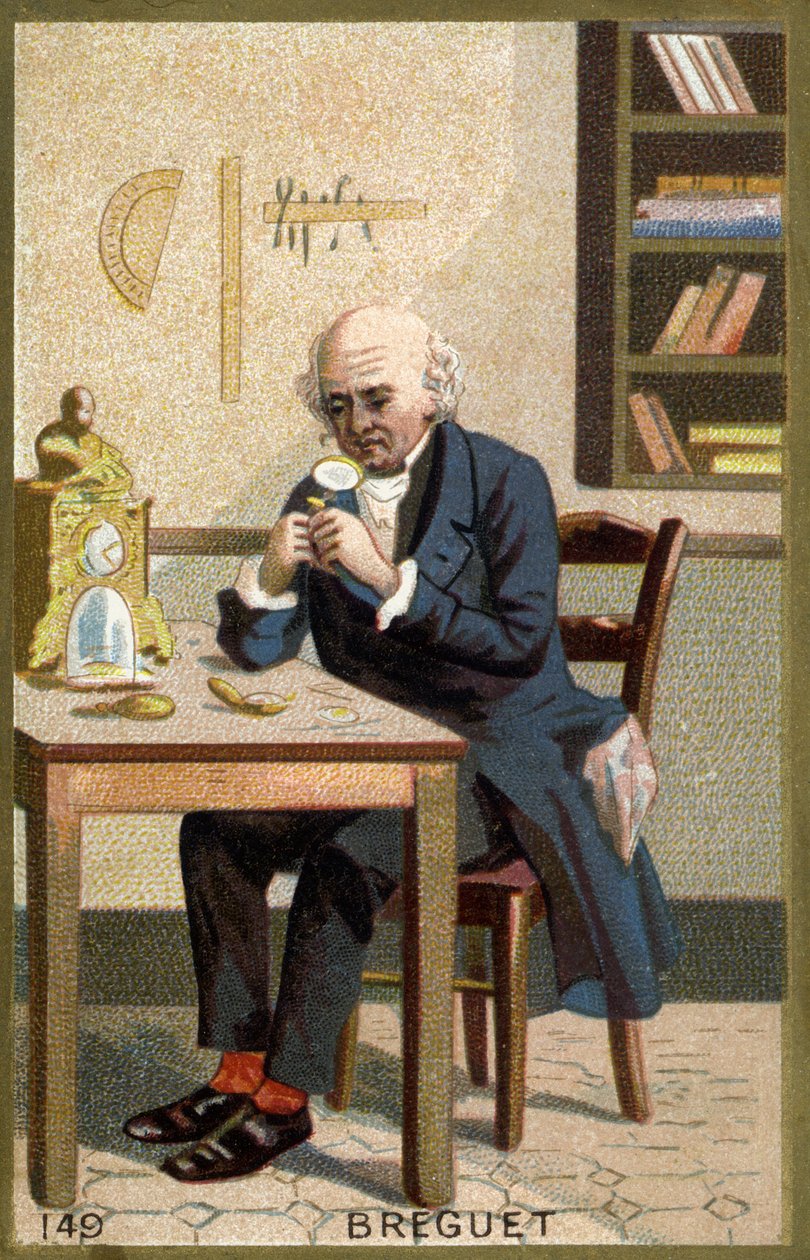 亚伯拉罕-路易斯-布雷盖（1747-1823）的肖像，法国钟表匠。 作者 未知艺术家