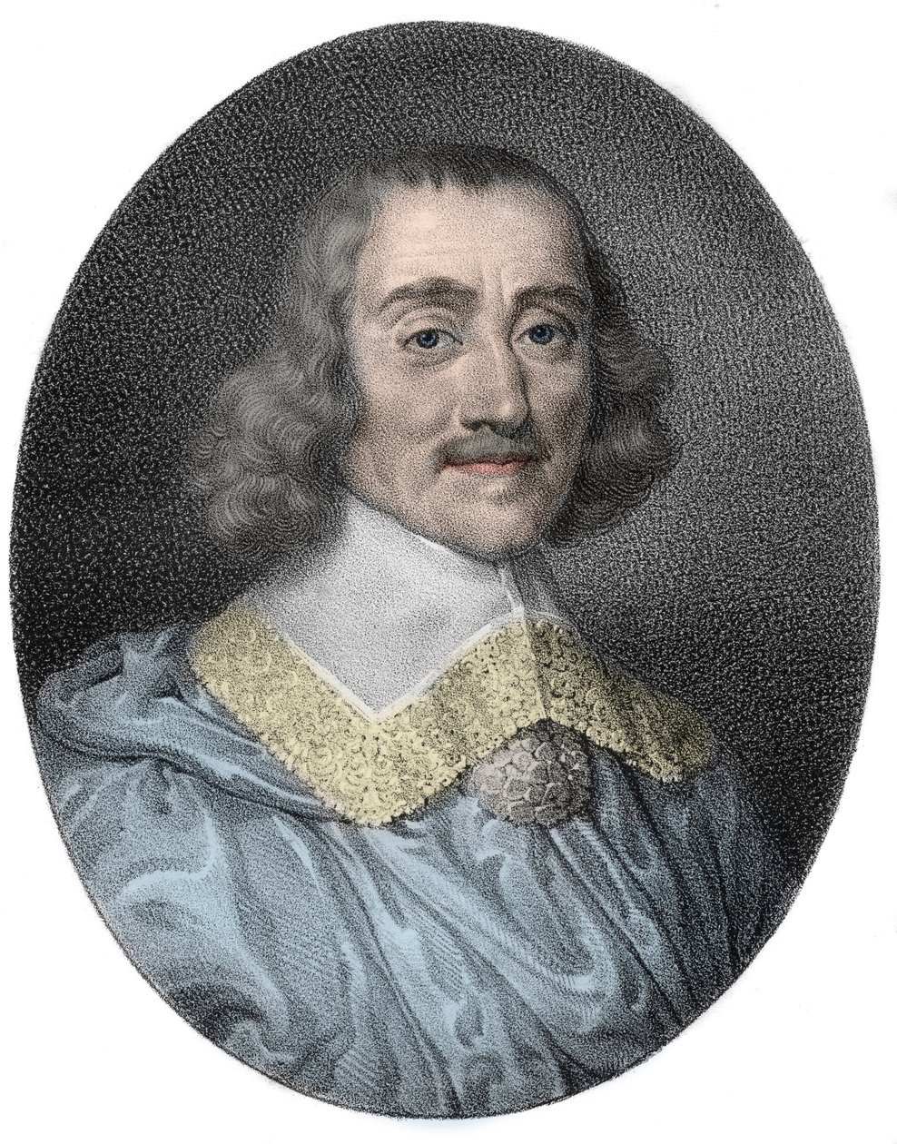 法国埃斯特内元帅（1599-1662）的法贝尔的亚伯拉罕肖像（1599-1662）--雕版画 作者 未知艺术家