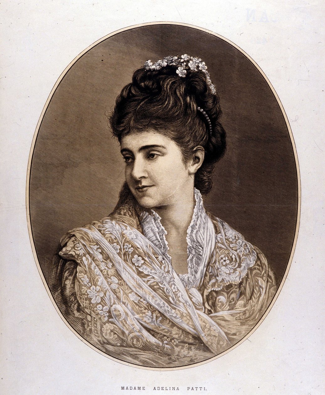 Portrait of Adelina Patti, Italian singer (1843 to 1919) 作者 未知艺术家