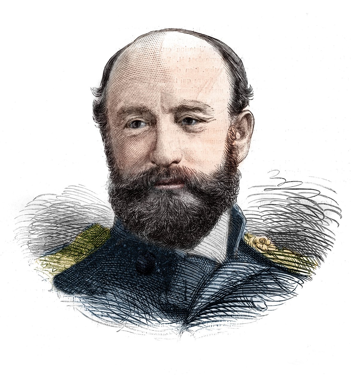 海军上将乔治-斯特朗-纳雷斯爵士（1831-1915）皇家海军军官和北极探险家的画像。 作者 未知艺术家