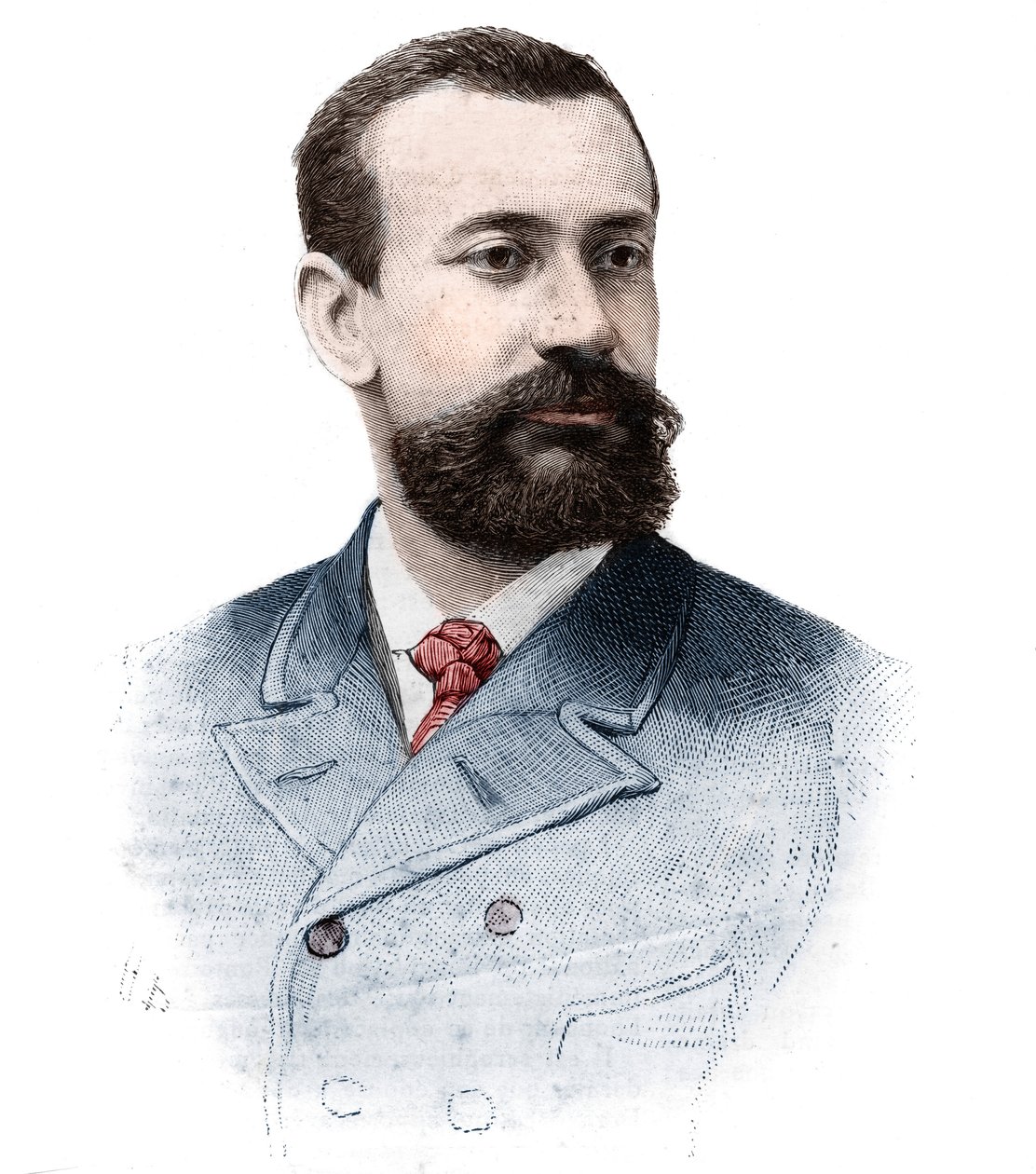 摩纳哥亲王阿尔伯特一世-格里马尔迪（Albert Honore Charles）（1848-1922）的肖像（1889-1922），载于9月21日的《辉煌的世界》。 作者 未知艺术家
