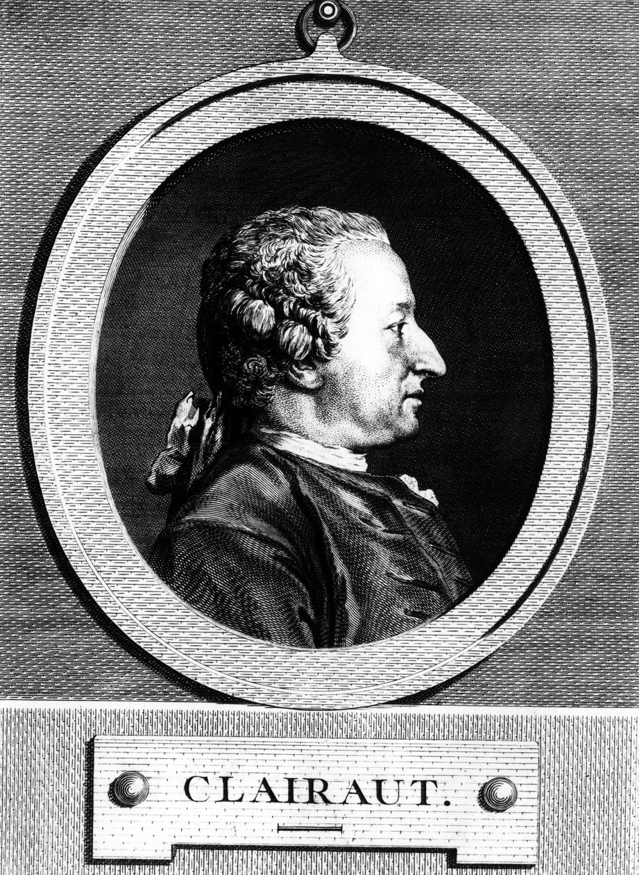Alexis Claude CLAIRAUT（1713-1765）法国数学家的肖像。 作者 未知艺术家