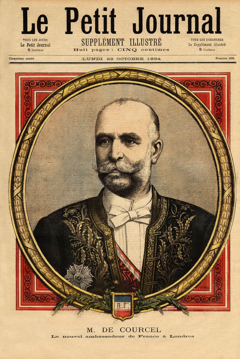 阿尔方斯-肖德隆-德-库塞尔（1835-1919）的肖像，法国政治家，外交生涯，在德国（1881-1886）和英国（1894-1898），巴黎奥尔良铁路公司董事会主席，道德与伦理学院的成员。 作者 未知艺术家