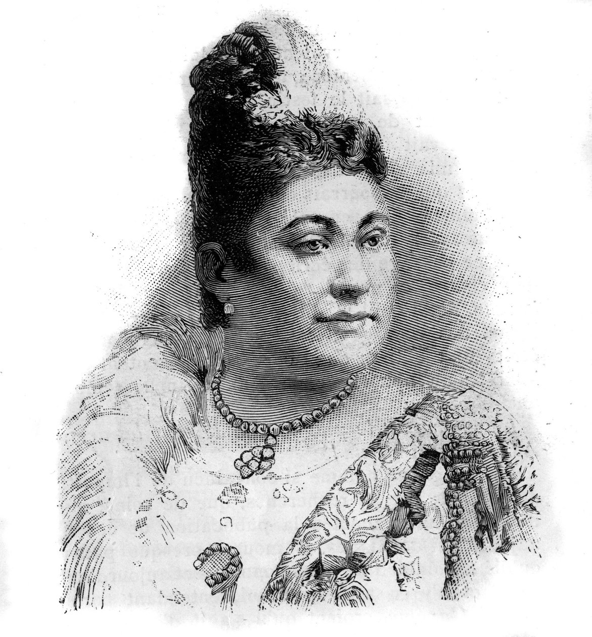 Amalie Friedrich MATERNA的肖像 奥地利女高音（1844-1918）。 作者 未知艺术家
