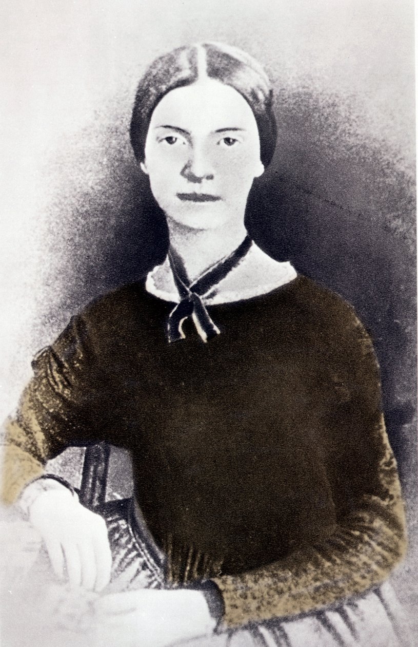 美国诗人艾米莉·狄金森（Emily Dickinson，1830-1886 年）的肖像，来自大约 1846-1847 年的照片 作者 未知艺术家