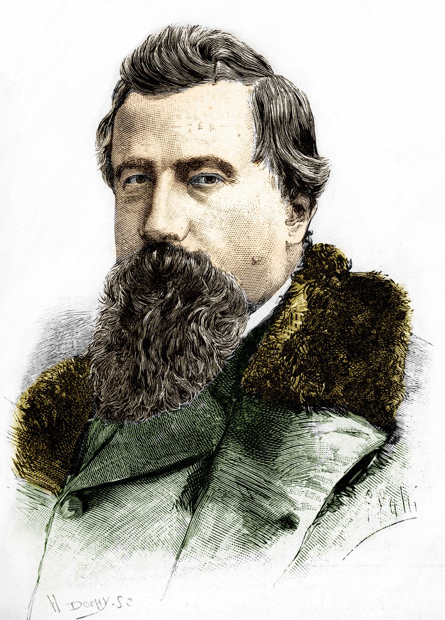 Amilcare Ponchielli (1834 - 1886) 意大利作曲家的画像。 作者 未知艺术家