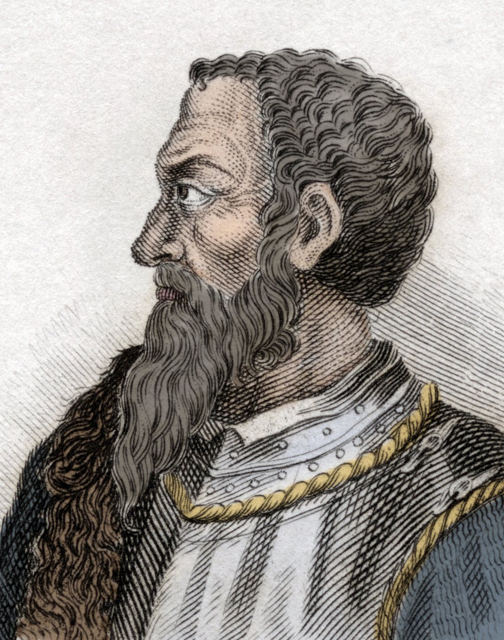 Andrea Doria（1466-1560）的肖像，意大利军人。 作者 未知艺术家