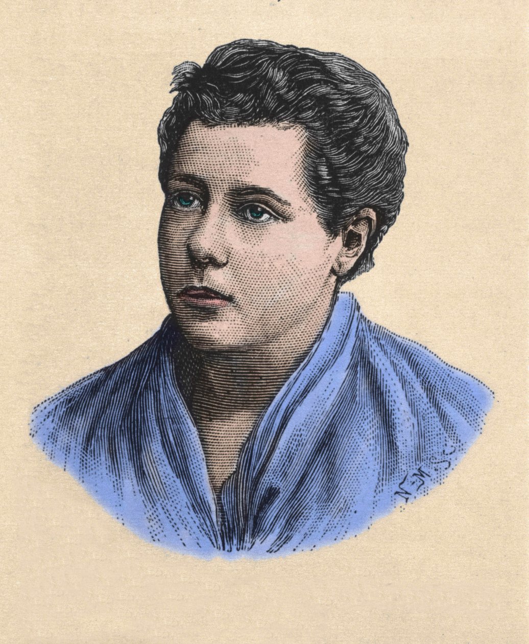 Annie Besant (1847 -1933) 神智者的肖像，英国女权主义者和作家。 作者 未知艺术家
